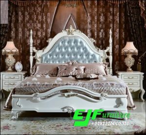 Tempat Tidur Ukir Jepara Duco Putih Terbaru 028
