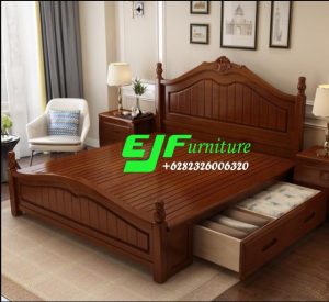 Tempat Tidur jati Minimalis Modern salur 96