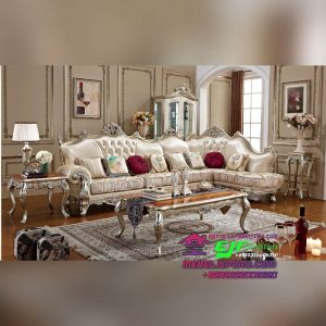 Sofa Tamu Sudut Ukir Jepara Model Terbaru 407