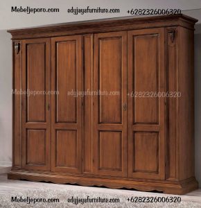 Lemari Pakaian Kayu Jati Model Minimalis New