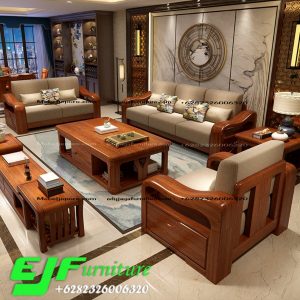 Kursi Tamu Minimalis Jati Terbaru Set 3 2 1 Mewah