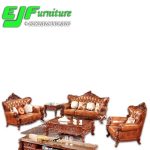 Sofa Tamu Jati Ukir Klasik Set 321 Terbaru