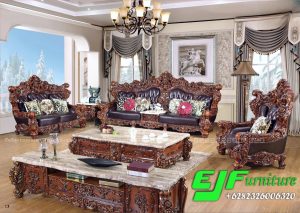 Set Sofa Tamu Ukir Jati Jepara Terbaru