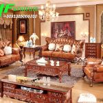 Sofa Tamu Jati Ukir Klasik Set 321 Terbaru