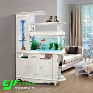 Bufet Penyekat Ruangan Minimalis Aquarium Terbaru