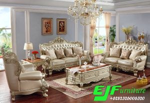 Harga Sofa Tamu Ukir Tangerang Warna Soft Gold