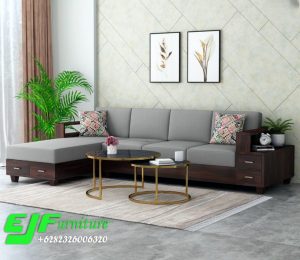 Kursi Tamu Sudut Apartemen Jakarta Model Minimalis