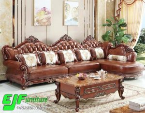 Sofa Tamu Sudut Cikarang Jati Model Terbaru Jepara