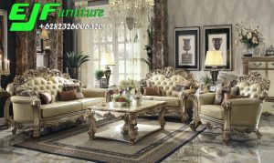 Sofa Tamu Ukir Jakarta Desain Elegant Terbaru