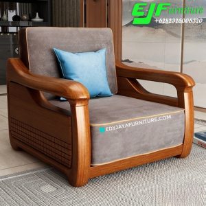 Kursi Minimalis Single Seater Kayu jati
