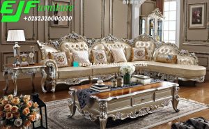 Harga Sofa Sudut Ukir Mewah Desain Terbaru