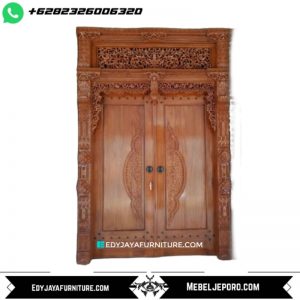 Pintu Gebyok Klasik Ukir Mewah Kayu Jati Terbaru