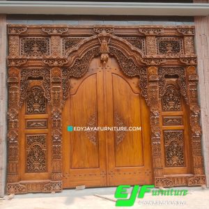 Pintu Gebyok Sidoarjo Ukir Mewah Kayu Jati
