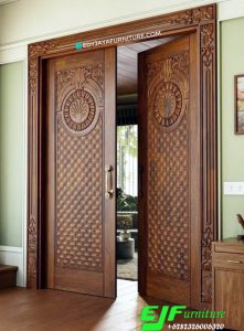 Pintu Kusen Ukir Kayu Jati Desain Terbaru