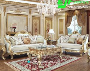 Harga Sofa Tamu Ukir Jepara Warna Emas Surabaya