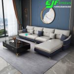 Sofa Sudut Minimalis Modern kaki Stainles Terbaru