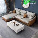Sofa Sudut Minimalis Modern kaki Stainles Terbaru